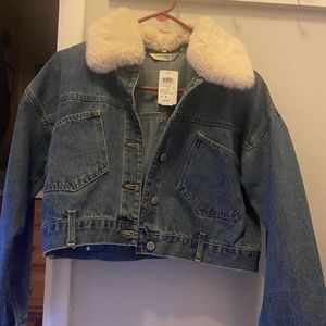 Crop blue Jean jacket